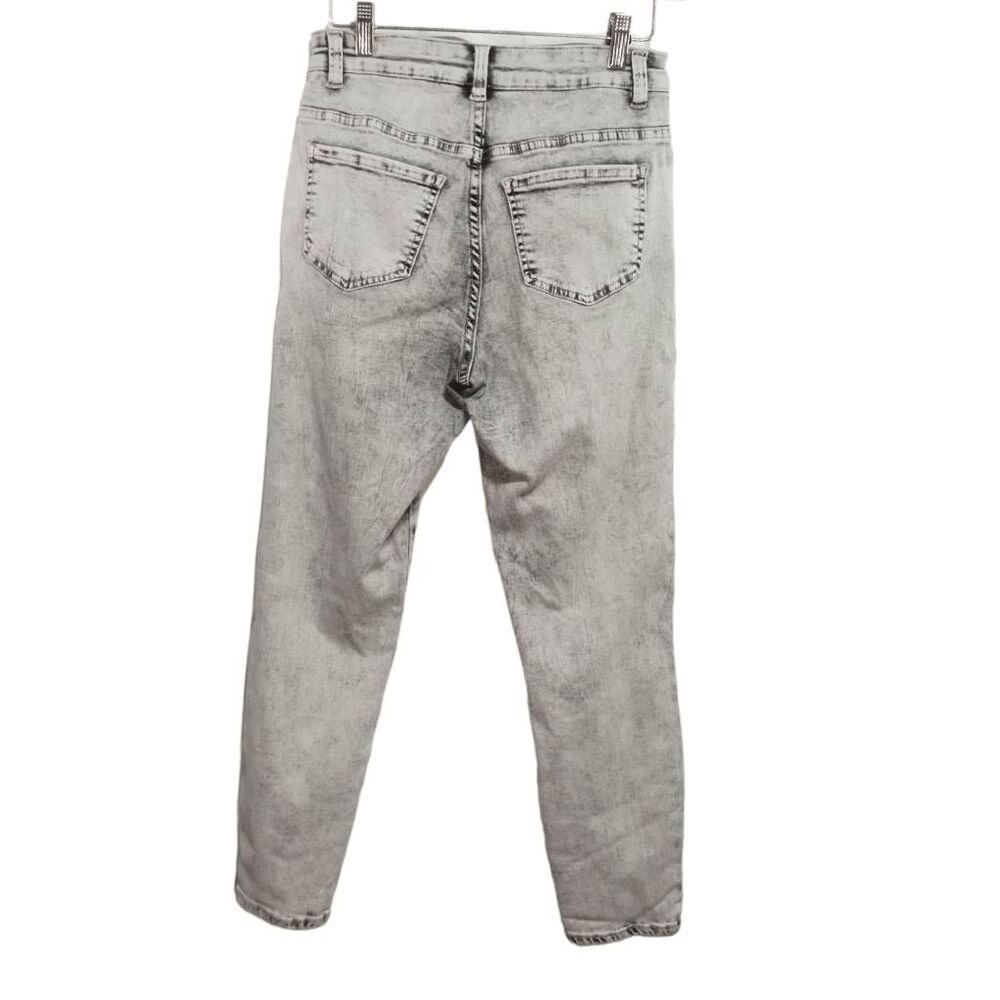 Universal Standard Seine Gray Acid Wash Stretch Skinny Ankle Crop Jeans Sz 4 - Picture 3 of 6